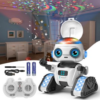 Aikmi Robot Toys for Kids 5-7, Rechargeable Remote Control Robot with Projector Night... Aikmi Robot Toys for Kids 5-7, Rechargeable Remote Control Robot with Projector Night...