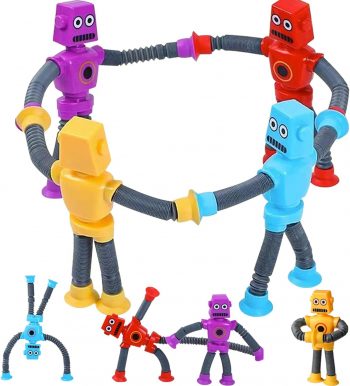 Suction Cup Robot Toy,Robot Toys,Robot Toys for Kids 3-5 5-7,pop Tubes Robots,Suction Cup Toys,Mini Robot,Autism Sensory Products,Toys for Ages 5-7,Sensory Toys for Kids with Autism (4 Pack Robot) Suction Cup Robot Toy,Robot Toys,Robot Toys for Kids 3-5 5-7,pop Tubes Robots,Suction Cup Toys,Mini Robot,Autism Sensory Products,Toys for Ages 5-7,Sensory Toys for Kids with Autism (4 Pack Robot)