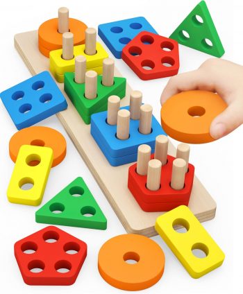 PEBIRA Montessori Toys for 1 to 3-Year-Old Boys Girls Toddlers, Wooden Sorting &... PEBIRA Montessori Toys for 1 to 3-Year-Old Boys Girls Toddlers, Wooden Sorting &...