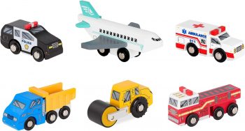 Battat – Miniature Toy Cars – 6Pcs Wooden Minis – Classic Rescue & Construction... Battat – Miniature Toy Cars – 6Pcs Wooden Minis – Classic Rescue & Construction...