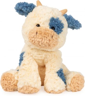 GUND Cozys Collection Cow, Stuffed Animal for Ages 1 and Up, Spring Decor Plush Toy, Cream/Blue,...