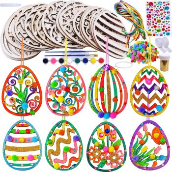 32 Sets Wooden Easter Ornaments Decorations DIY Easter Craft Kits Assorted Paintable... 32 Sets Wooden Easter Ornaments Decorations DIY Easter Craft Kits Assorted Paintable...