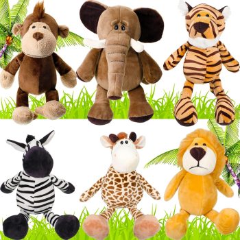 6 Pieces Safari Stuffed Animals Plush Jungle Animal Toys Set for Boys Girls, Lion... 6 Pieces Safari Stuffed Animals Plush Jungle Animal Toys Set for Boys Girls, Lion...